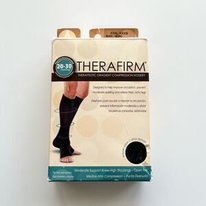 Therafirm Black Knee High Therapeutic Gradient Compression Stockings Size XXXL